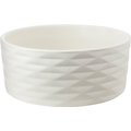 Frisco Geometric Non-skid Ceramic Dog Bowl, Cream, 6.5 Cups