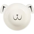 Frisco Dog Face Non-skid Ceramic Dog Bowl, White, 2 Cups