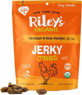 Riley's Organic Jerky Jibbs Chicken & Rice Recipe Dog Treats, 5-oz pouch, slide 1 of 1