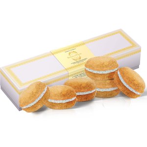 Bonne et Filou Luxury French Macarons Vanilla Flavor Dog Treats, 6 count