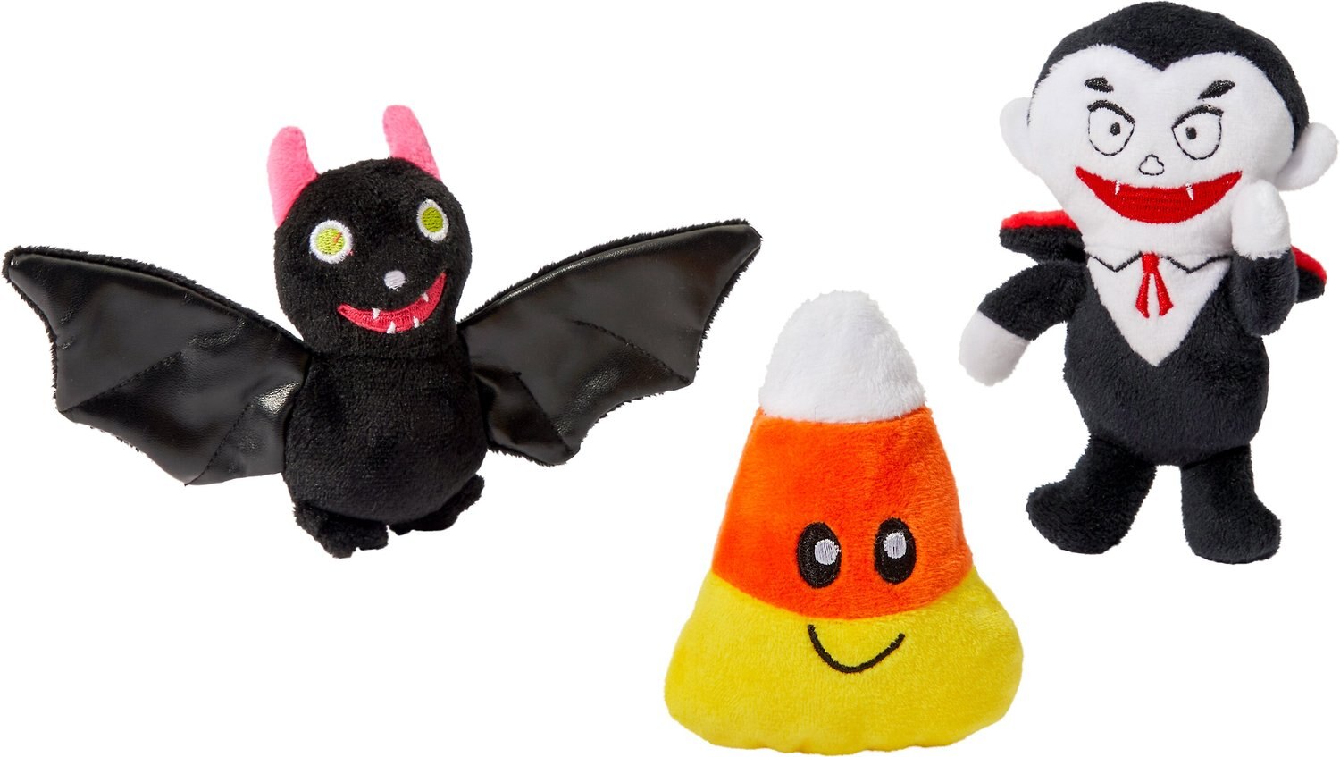 FRISCO Halloween Haunted Friends Plush Cat Toy with Catnip, 3 