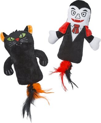 Frisco Vampire & Black Cat Plush Kicker Cat Toy with Catnip, 2 count, slide 1 of 1
