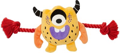 Frisco Friendly Monster Plush with Rope Squeaky Dog Toy, slide 1 of 1