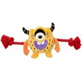 Frisco Friendly Monster Plush with Rope Squeaky Dog Toy