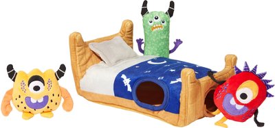 Frisco Monsters Under the Bed Hide and Seek Puzzle Plush Squeaky Dog Toy, slide 1 of 1