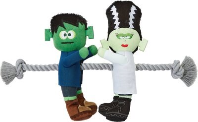 Frisco Frankenstein & Bride Plush with Rope Squeaky Dog Toy, slide 1 of 1