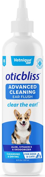 Vetnique Labs Oticbliss Ear Flush Advanced Cleaning Dog & Cat Medicated Ear Rinse Cleanser, 8-oz bottle slide 1 of 8