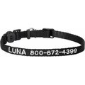 Frisco Nylon Personalized Breakaway Cat Collar with Bell, 8 to 12-in neck, 3/8-in wide, Black