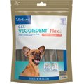 Virbac C.E.T. VeggieDent Flex + Joint Health Dental Chews for X-Small Dogs, under 11 lbs, 30 count
