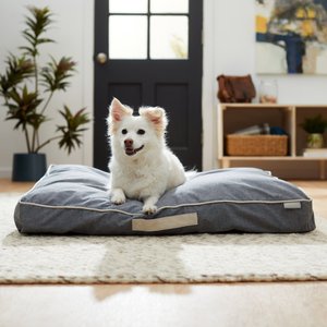 Frisco Chambray Pillow Dog Bed w/Removable Cover, Large