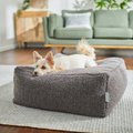 Frisco Sherpa Cube Pillow Cat & Dog Bed, Medium, Brown