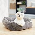 Frisco Sherpa Bolster Cat & Dog Bed, Small, Brown