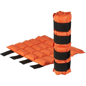 Horze Equestrian Pro Cooling Therapy Horse Ice Wrap, 2 count, Orange