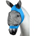 Horze Equestrian Soft Stretch Horse Fly Mask, Blue, Horse