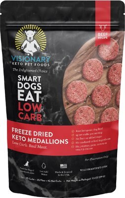 Visionary Pet Foods Keto Medallions Beef Recipe Grain-Free Freeze-Dried Dog Food, slide 1 of 1