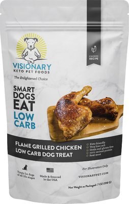Visionary Pet Foods Flame Grilled Chicken Low Carb Grain-Free Dog Treats, 7-oz pouch, slide 1 of 1