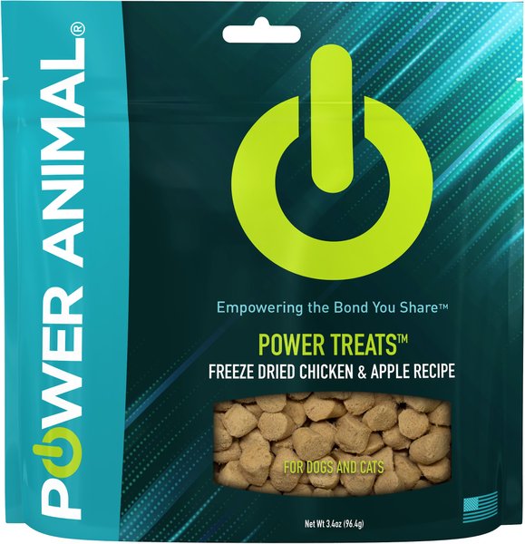 POWER Animal POWER TREATS Chicken & Apple Recipe Freeze Dried Cat & Dog Treats, 3.4-oz bag slide 1 of 6