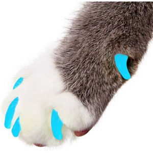 Purrdy Paws Soft Cat Nail Caps, 20 count, Blue Glow in the Dark, Medium