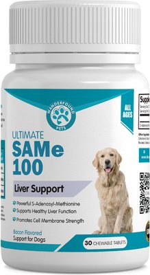 Wanderfound Pets SAMeLQ 100 Liver Support Bacon Flavor Dog Supplement, 30 count, slide 1 of 1