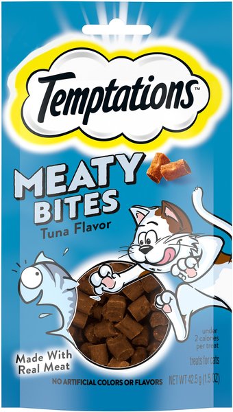 Temptations Meaty Bites Tuna Flavor Cat Treats, 1.5-oz pouch slide 1 of 9