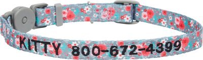 Frisco Rose Polyester Personalized Breakaway Cat Collar with Bell, slide 1 of 1