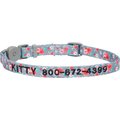 Frisco Rose Polyester Personalized Breakaway Cat Collar with Bell, 8 to 12-in neck, 3/8-in wide