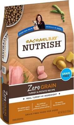 Rachael Ray Nutrish Zero Grain Natural Turkey & Potato Recipe Grain-Free Dry Dog Food, slide 1 of 1