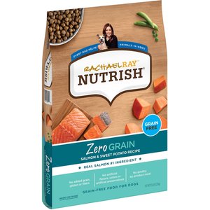 Rachael Ray Nutrish Zero Grain Natural Salmon & Sweet Potato Recipe Grain-Free Dry Dog Food, 11.5-lb bag