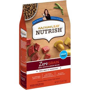 Rachael Ray Nutrish Zero Grain Natural Beef, Potato & Bison Recipe Grain-Free Dry Dog Food, 3.75-lb bag