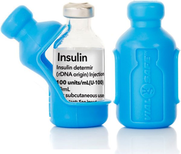 Insulin Vial Protector for Vetsulin or Humulin, Light Blue, 2 Pack slide 1 of 2