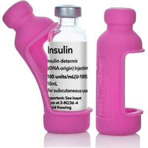 Insulin Vial Protector for Lantus, Pink, 2 Pack