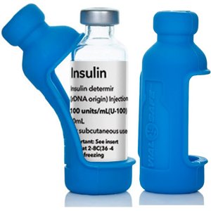 Insulin Vial Protector for Lantus, Light Blue, 2 Pack