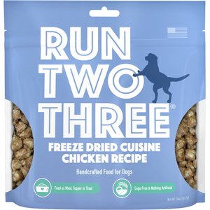 Run Two Three Chicken Recipe Freeze-Dried Cuisine Dog Food, 3.8-oz bag