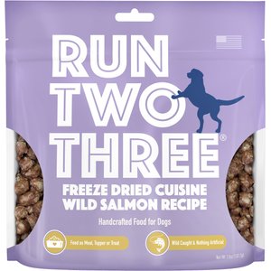 Run Two Three Wild Salmon Recipe Freeze-Dried Cuisine Dog Food, 3.8-oz bag