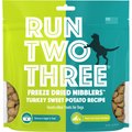 Run Two Three Turkey Sweet Potato Recipe Freeze-Dried Nibblers Dog Treats, 3.2-oz bag