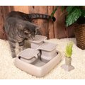 Miaustore Dog & Cat Ceramic Water Fountain, 115-oz, Grey