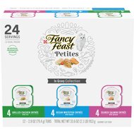 Fancy Feast Petites Gourmet Gravy Collection Variety Pack Wet Cat Food, 2.8-oz, case of 12