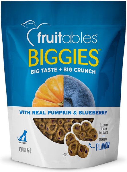 Fruitables Biggies With Real Pumpkin & Blueberry Dog Treats, 16-oz bag slide 1 of 6