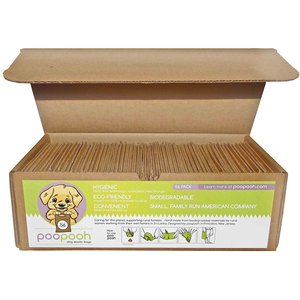 poopooh Biodegradable Dog Waste Bags & Bag Carrier Clip, 56 count