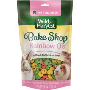 Wild Harvest Bake Shop Rainbow O's Guinea Pig Treats, 4-oz bag