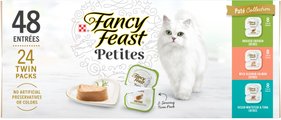 Fancy Feast Gourmet Petites Pate Collection Variety Pack Wet Cat Food, 2.8-oz tray, case of 24