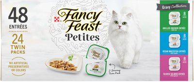 Fancy Feast Gourmet Petites Gravy Collection Variety Pack Wet Cat Food, 2.8-oz tray, case of 24, slide 1 of 1