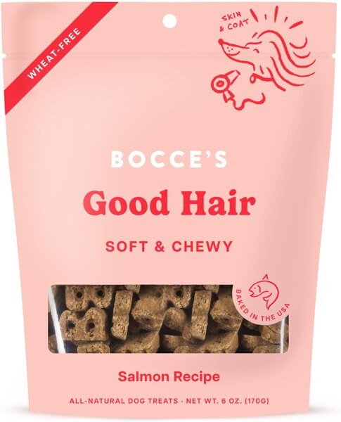 Bocce's Bakery Dailies Good Hair Salmon Recipe Dog Treats, 6-oz pouch slide 1 of 2