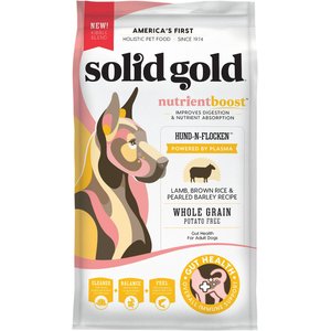 Solid Gold NutrientBoost Hund-N-Flocken Lamb, Brown Rice & Pearled Barley Recipe Adult Dry Dog Food, 24-lb bag