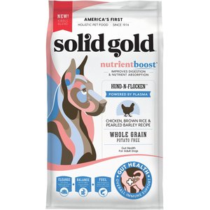 Solid Gold NutrientBoost Hund-N-Flocken Chicken, Brown Rice & Pearly Barley Recipe Adult Dry Dog Food, 24-lb bag