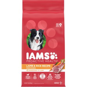 Iams Minichunks Adult Lamb & Rice Recipe Dry Dog Food, 7-lb bag