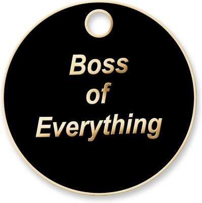 Trill Paws Boss of Everything Personalized Dog & Cat ID Tag, slide 1 of 1