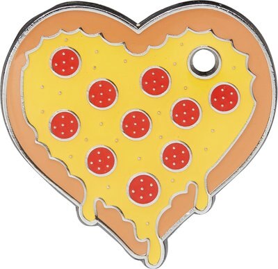 Trill Paws Pizza My Heart Personalized Dog & Cat ID Tag, slide 1 of 1