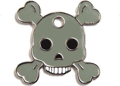 Trill Paws Skull & Bones Personalized Dog & Cat ID Tag, slide 1 of 1