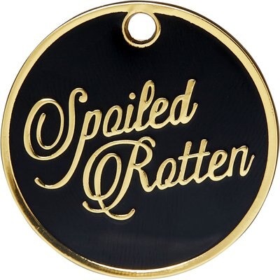 Trill Paws Spoiled Rotten Personalized Dog & Cat ID Tag, slide 1 of 1